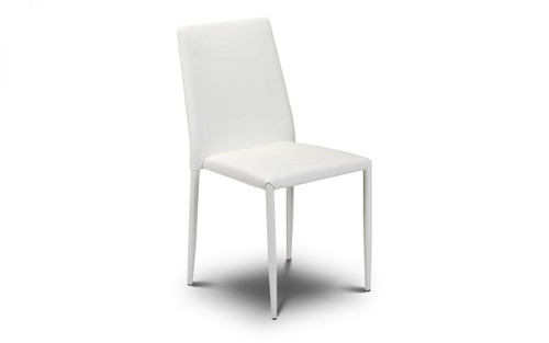 Jazz Pair of White Stacking Chairs