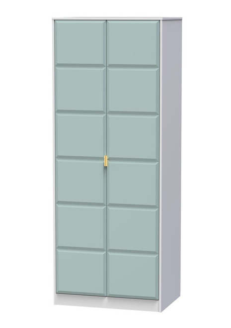 Cube Duck Blue and White 2 Door Wardrobe Welcome Furniture