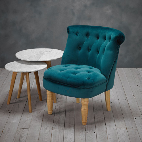 Charlotte Velvet Teal Chair