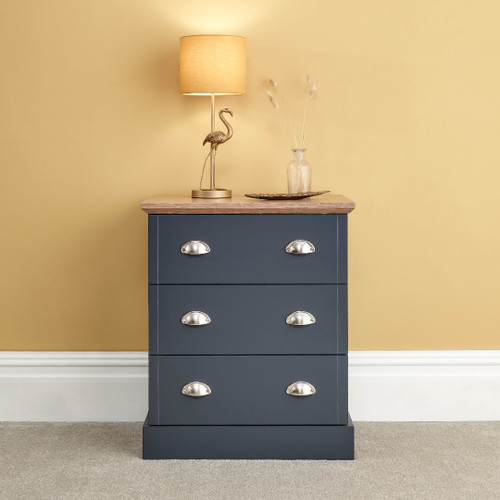 Kendal Slate Blue 3 Drawer Chest