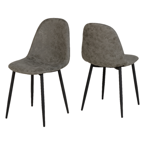 Pair of Athens Grey Dining Chairs