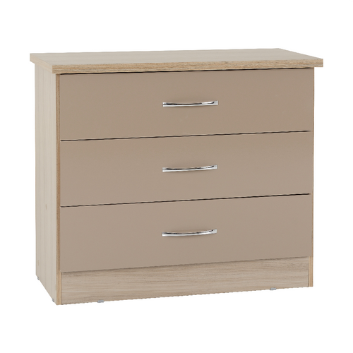 Nevada Oyster and Oak 3 Drawer Chest