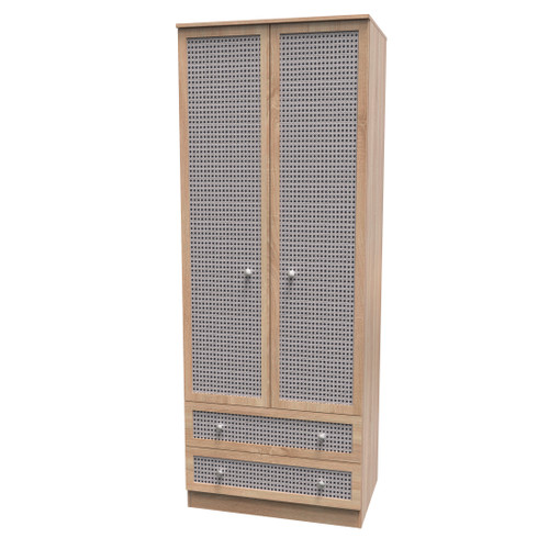 Rattan Bardolino 2 Door 2 Drawer Wardrobe