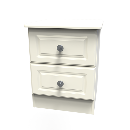 Pembroke Cream 2 Drawer Bedside Cabinet