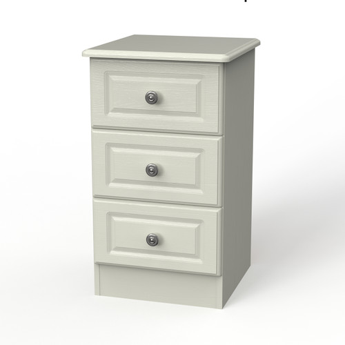 Pembroke Kashmir Ash 3 Drawer Bedside Cabinet 