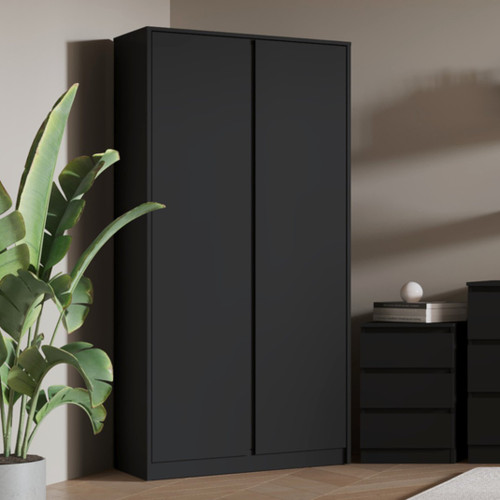 Malvern Black 2 Door Wardrobe