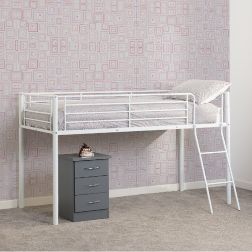 Kora White Mid Sleeper Bed Frame