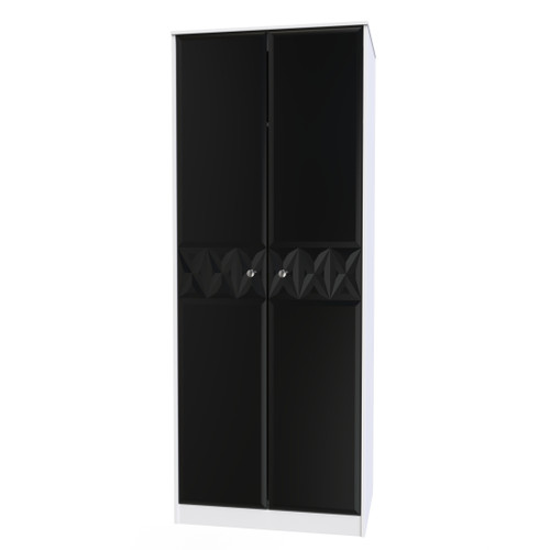 Pixel Black and White 2 Door Wardrobe