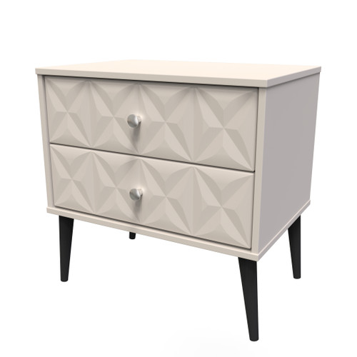 Pixel Kashmir Matt 2 Drawer Midi Chest with Dark Scandinavian Legs