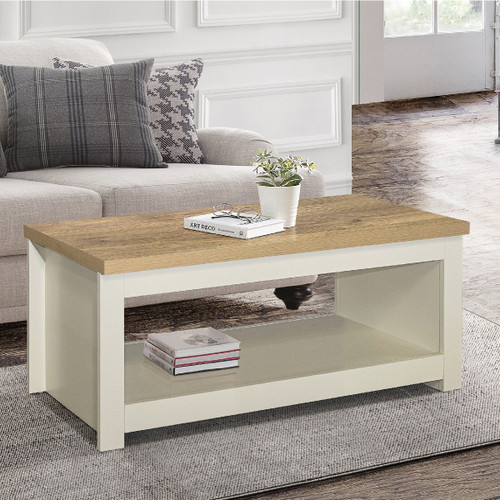 Highgate Cream and Oak Coffee Table