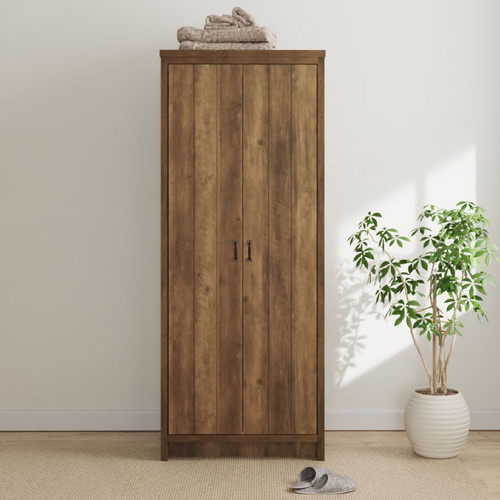 Boston Knotty Wood Effect 2 Door Wardrobe