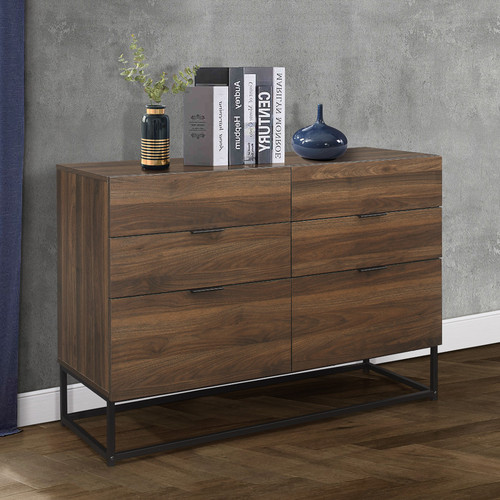 Houston Walnut 6 Drawer Chest