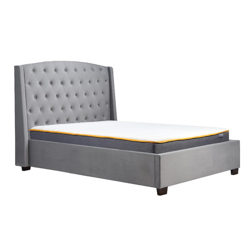 Balmoral Grey Velvet Bed Frame (5' King)