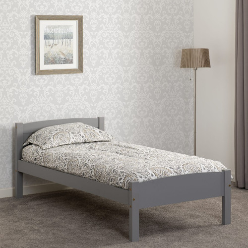 Amber Slate Grey Pine Bed Frame (3' Single)