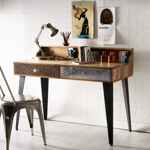 Sorio Reclaimed Wood and Metal Console Table