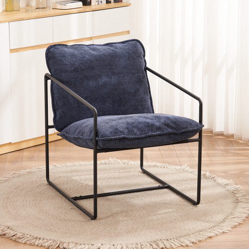 Tivoli Retro Blue Fabric Occasional Chair