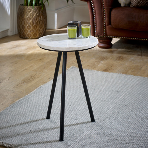 Opal Natural Marble Side Table