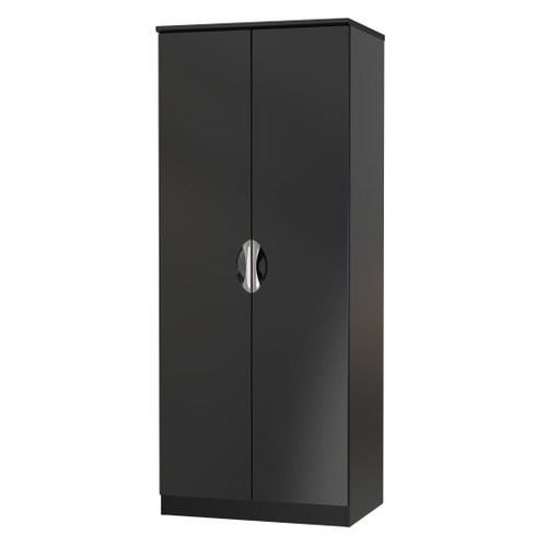 Camden Black Gloss 2 Door Wardrobe