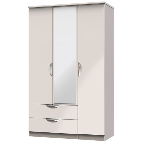 Camden Kashmir Gloss 3 Door 2 Drawer Mirrored Wardrobe