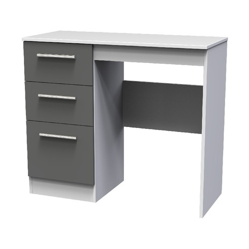 Contrast Dusk Grey and White 3 Drawer Dressing Table