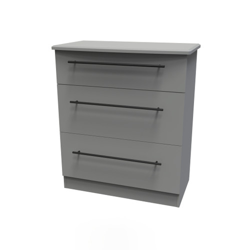 Beverley Dusk Grey 3 Drawer Deep Chest