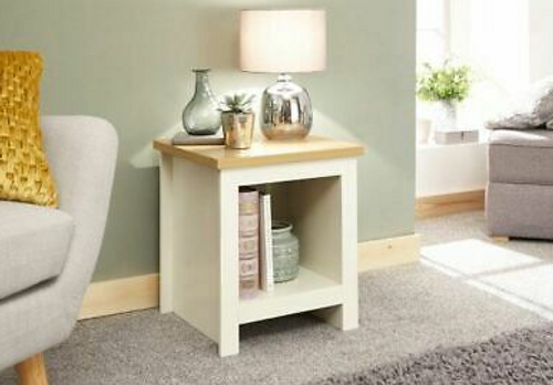 Lancaster Cream Side Table with Shelf