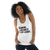 Unisex Slogan Tank with text "Running a business is my cardio" front view on a small model.