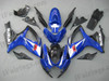 Suzuki GSXR600/750 2006 2007 blue and black fairing kits, this Suzuki GSXR600/750 2006 2007 plastics was applied in blue and black graphics, this 2006 2007 GSXR600/750 fairing set comes with the both color and decals shown as the photo.If you want to do custom fairings for GSXR600/750 2006 2007,our talented airbrusher will custom it for you.