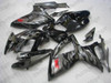 2006 2007 Suzuki GSXR 600/750 custom fairing gray paint with black flame.