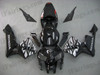 Honda CBR600RR 2005 2006 black and flamefairing kits, this Honda CBR600RR 2005 2006 plastics was applied in black and flamegraphics, this 2005 2006 CBR600RR fairing set comes with the both color and decals shown as the photo.If you want to do custom fairings for CBR600RR 2005 2006,our talented airbrusher will custom it for you.
