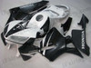 Honda CBR600RR 2005 2006 white and black fairing kits, this Honda CBR600RR 2005 2006 plastics was applied in white and black graphics, this 2005 2006 CBR600RR fairing set comes with the both color and decals shown as the photo.If you want to do custom fairings for CBR600RR 2005 2006,our talented airbrusher will custom it for you.