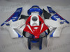 Honda CBR600RR 2005 2006 red,white and blue fairing kits, this Honda CBR600RR 2005 2006 plastics was applied in red,white and blue graphics, this 2005 2006 CBR600RR fairing set comes with the both color and decals shown as the photo.If you want to do custom fairings for CBR600RR 2005 2006,our talented airbrusher will custom it for you