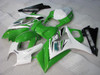 2007 2008 Suzuki GSXR1000 custom fairing and bodywork green white and black