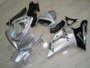 2003 2004 Kawasaki Ninja ZX-6R ZX-6RR 636 silver and black fairings