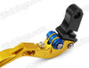 Gold CNC adjustable folding and extendable levers for Honda CBR600 F3 1995 to 2007 (F-18/H-626). Our levers are designed as a direct replacement of the stock levers but more benefit over the stock ones