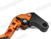 Orange/Black CNC adjustable folding and extendable levers for Honda CBR600RR 2003 2004 2005 2006 (F-29/Y-688H). Our levers are designed as a direct replacement of the stock levers but more benefit over the stock ones.