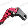 Red/Black CNC adjustable folding and extendable levers for Honda CBR600RR 2007 to 2012 (F-33/Y-688H). Our levers are designed as a direct replacement of the stock levers but more benefit over the stock ones.