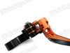 Orange/Black CNC adjustable folding and extendable levers for Honda CBR600RR 2007 to 2012 (F-33/Y-688H). Our levers are designed as a direct replacement of the stock levers but more benefit over the stock ones.
