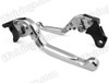 Silver CNC adjustable folding and extendable levers for Honda CBR1000RR FireBlade 2004 2005 2006 2007 (F-33/H-33). Our levers are designed as a direct replacement of the stock levers but more benefit over the stock ones.