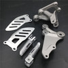 Aluminum alloy made replacement rider/front foot pegs and mount bracket kits for 2006-2010 Suzuki GSX-R600, GSX-R750, this style footrest assembly are light weight than OEM stock footrest and race-inspired design provides excellent traction and feedback. CNC machined from high-impact aluminum for durability and precise fitment.