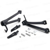 Aluminum alloy made replacement passenger/rear foot pegs and mount bracket assembly for 2006 2007 Suzuki GSX-R600, GSX-R750, these style footrest assembly are light weight than OEM stock footrest and race-inspired design provides excellent traction and feedback. CNC machined from high-impact aluminum for durability and precise fitment.