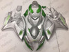 2006 2007 Suzuki GSXR 600/750 custom fairing silver with green accent
