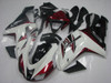 2007 2008 Kawasaki ZX-6R white and red fairing kit.
