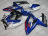 2008 2009 2010 Suzuki GSXR600 GSXR750 K8 K9 K10 white blue and black fairing