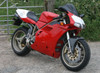 Ducati 748 916 996 custom fairing red and white.