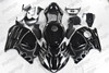 aftermarket fairing for 1999 to 2007 Suzuki Hayabusa GSX1300R gloss black with grey flame