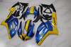 2007 2008 Kawasaki ZX-6R 636 blue and yellow fairings.