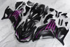 Kawasaki ZX14R ZZR1400 matte black fairing pink flame.