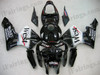 Honda CBR600RR 2003 2004 white and black fairing kits, this Honda CBR600RR 2003 2004 plastics was applied in white and black graphics, this 2003 2004 CBR600RR fairing set comes with the both color and decals shown as the photo.If you want to do custom fairings for CBR600RR 2003 2004,our talented airbrusher will custom it for you