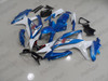 2008 2009 2010 Suzuki GSXR600 GSXR750 K8 K9 K10 white and blue fairing kit